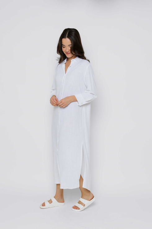 Meg-Midi Length Button Up